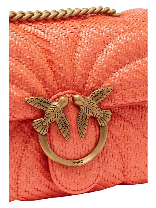Borsa mini Classic Love Puff in rafia Arancione PINKO | 100039 A2C8B00Q